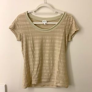 Beige ARMANI striped shirt